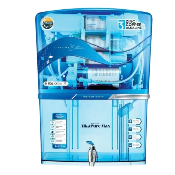 Elecron AlkaPure Max – 6-Stage RO+UV+UF+TDS Adjuster with Zinc & Alkaline Boost | 15 L/hr | 8L Storage Tank - Image 3