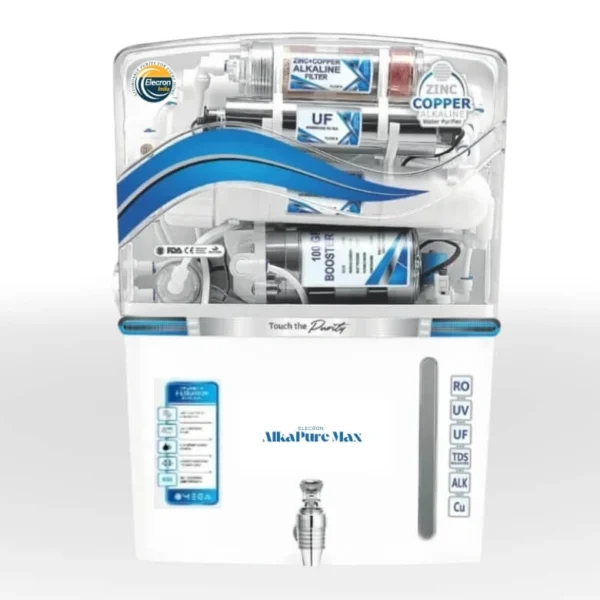 Elecron AlkaPure Max – 6-Stage RO+UV+UF+TDS Adjuster with Zinc & Alkaline Boost | 15 L/hr | 8L Storage Tank - Image 2